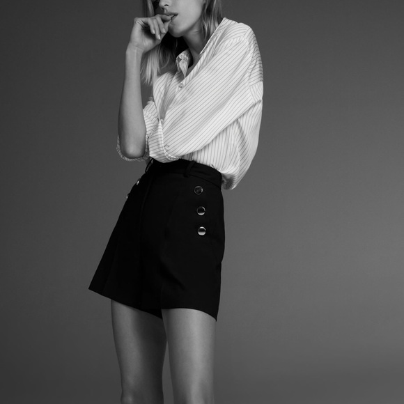 Shorts with buttons zara Clearance